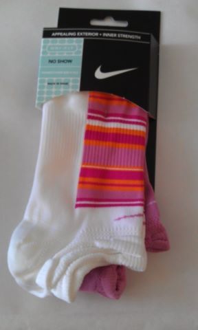 X6 Nike Womens Running Training Dri Fit Socks No Show  