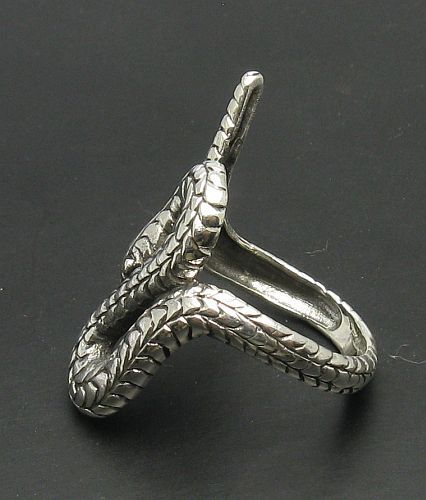 STERLING SILVER RING SNAKE SIZE H   T QUALITY 925 NEW  