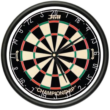 DART BOARD Wall Clock darts dartboard player bar pub  