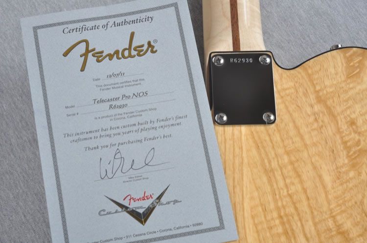 Fender® Custom Shop Telecaster® Guitar   Pro Tele NOS  