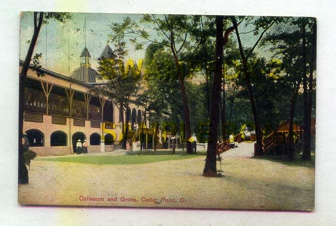 Coliseum And Grove Cedar Point OHIO *1908 EARLY VIEW*  