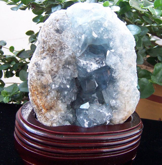 62lb Sky Blue Celestite Geode Cluster Sparkling Crystal  