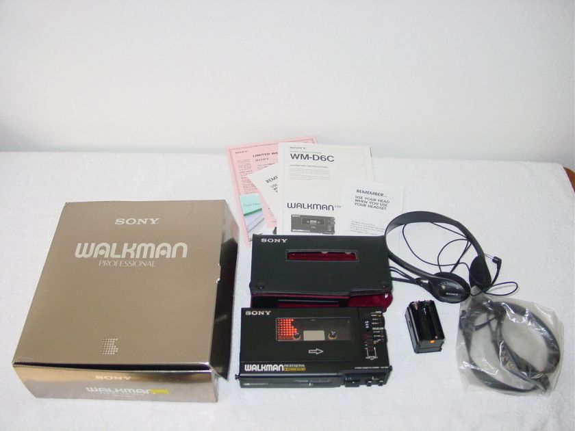 SONY WALKMAN PROFESSIONAL WM D6C STEREO CASSETTE RECORDER BOX MANUAL 