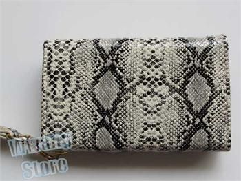 Snake Skin Leather Wallet Card Bag W/Strap Flip Case Cover For iPhone 