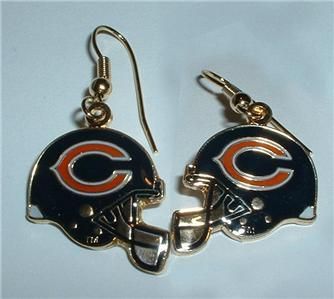 CHICAGO BEARS Dangle Earrings Bears HELMET Ear Rings  