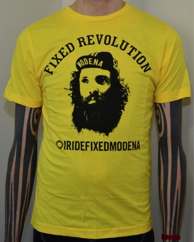 Fixed Revolution Iride Fixed Modena t shirt Small yellow Italy  