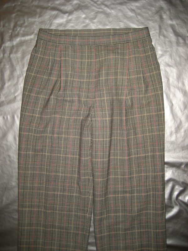 JONES NEW YORK HOUNDSTOOTH PLAID PANTS Slacks Size 8  