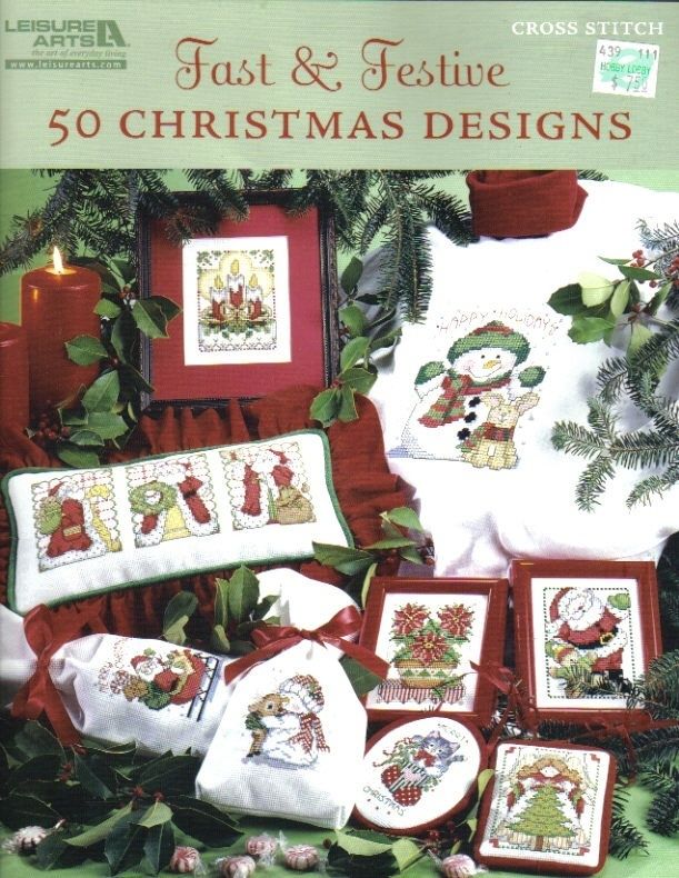 Fast & Festive ~ 50 Christmas Designs ~ Cross Stitch Soft Cover Book 