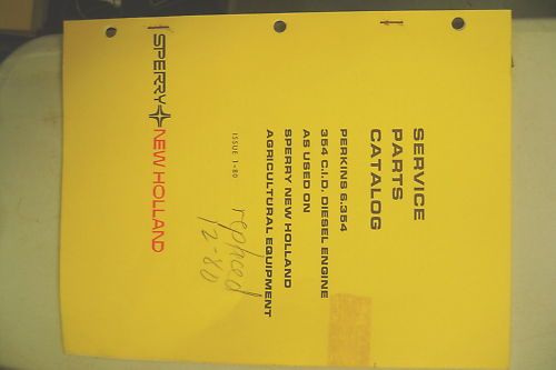 NEW HOLLAND 6.354 354 CID DIESEL ENGINE PARTS MANUAL  