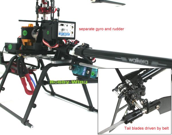 Helicóptero sin cepillo de rtf RC de metal de Walkera 1#A 6 CH 2.4G