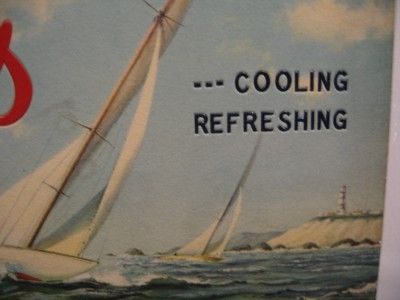   HULLS LIGHT BEERCOOLING REFRESHING CARDBOARD AD, NEW HAVEN  