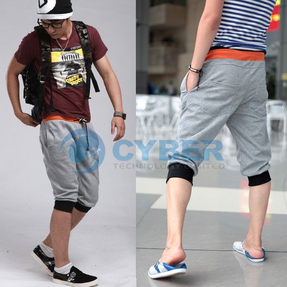 Mens Fashion Sport Rope Short Pants Jogging Trousers Cotton 