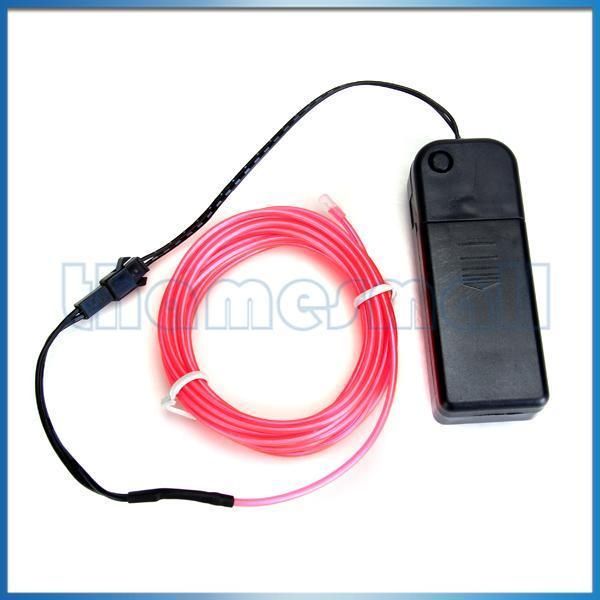 Hot Pink EL Wire Flexible Strip Neon 10 Feet W Inverter  