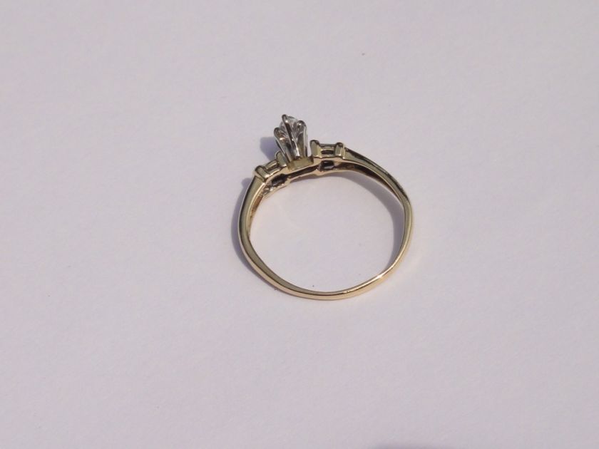 ESTATE 14K YELLOW GOLD VINTAGE DIAMOND .50 ct. SCRAP? RING N/R  