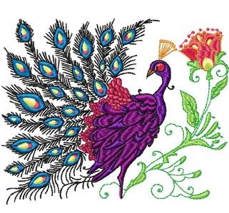 ELEGANT PEACOCKS 10 MACHINE EMBROIDERY DESIGNS  