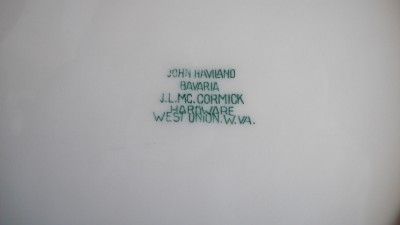 marked john haviland bavaria j l mc cormick hardware west union w va 