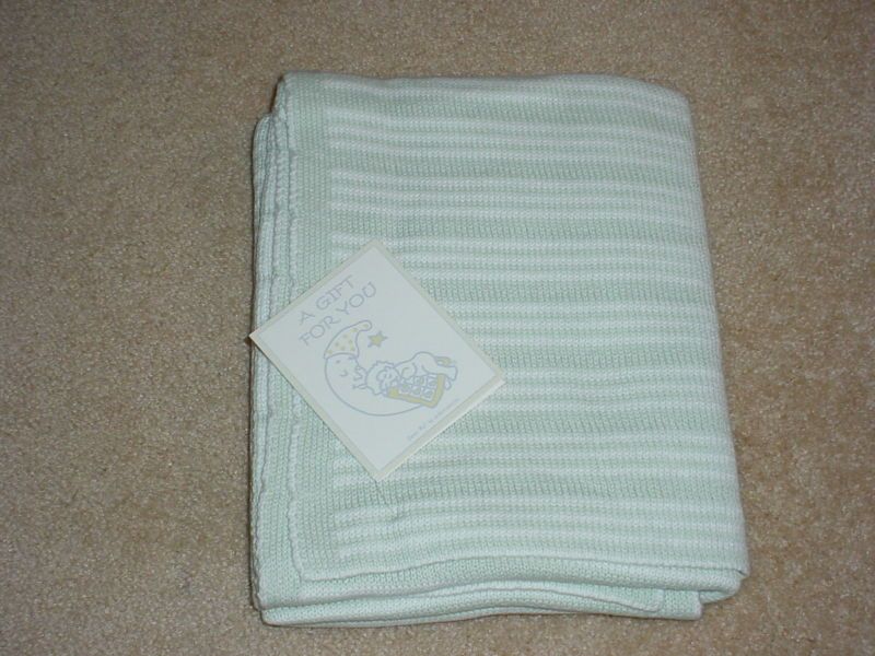 UNDERCOVER 28x36 Green Cotton Stroller Blanket NWT  