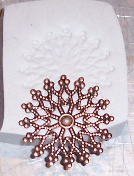 filigree star burst polymer clay push mold sculpey clay mold  