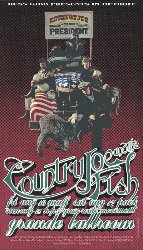 COUNTRY JOE and the FISH PSYCHEDELIC DETROIT GRANDE BALLROOM by CARL 