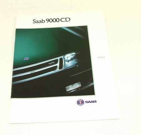 1992 SAAB Auto Sales Brochure SAAB 9000CD  