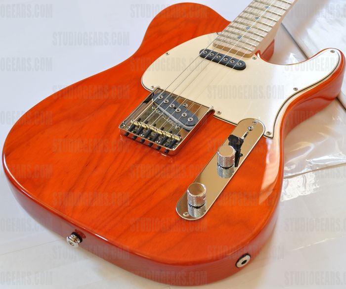 ASAT Classic USA Custom Made Guitar in Clear Orange 61940. NAMM 