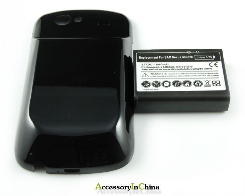 Samsung Nexus S i9020 EXTENDED BATTERY + COVER 3800 mAh  