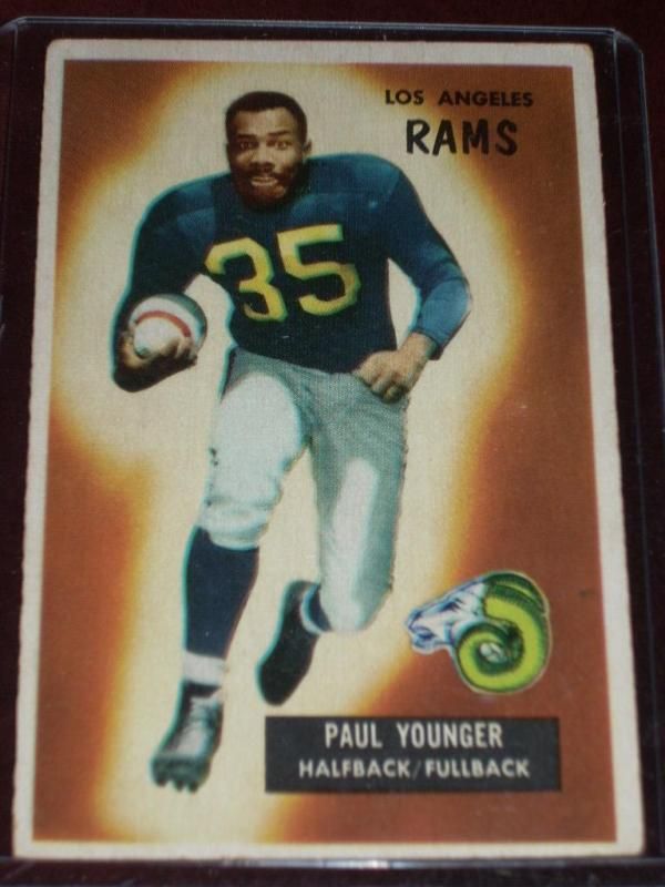 Paul Younger 1955 Bowman Football Crd #38 LA Rams  