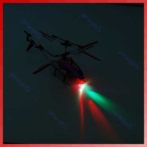 Metal Gyro S107 LED Infrared RC USB 3 CH Helicopter Red  
