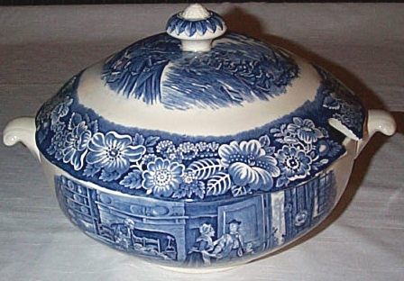 Liberty Blue DECLARATION OF INDEPENDECE Soup Tureen  