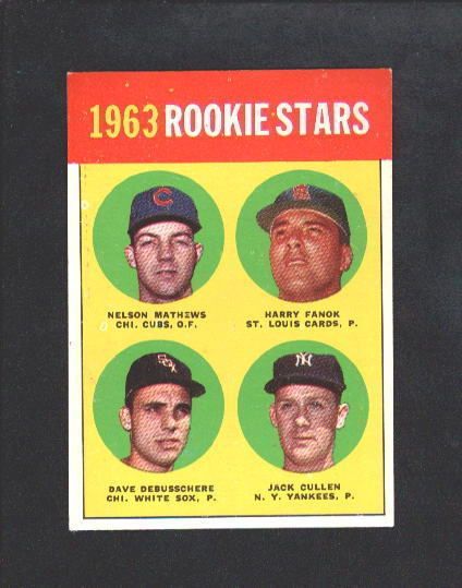 1963 Topps Baseball #54 DAVE DEBUSSCHERE ROOKIEEX MT++  
