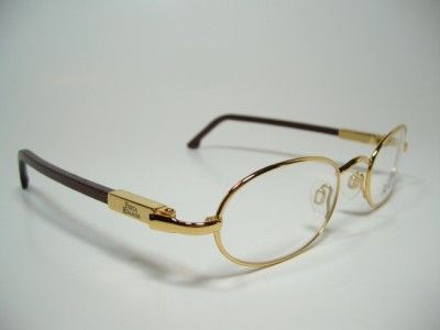 PORTA ROMANA EYEGLASSES 204 GOLD AND WOOD 100 New & Authentic  