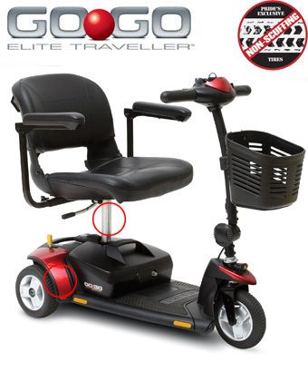 Pride Go Go Elite Traveller Electric Mobility Scooter  