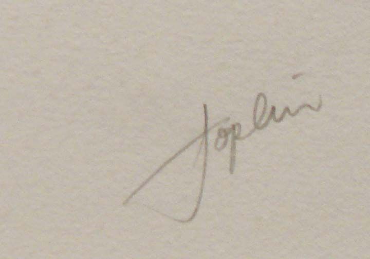 Janis Joplin Janis self portrait Serigraph Limited Edition Estate 