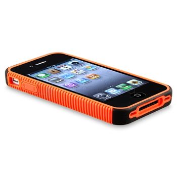   /Orange Hard/TPU Skin Cover Case+PRIVACY Protector for iPhone 4 4S
