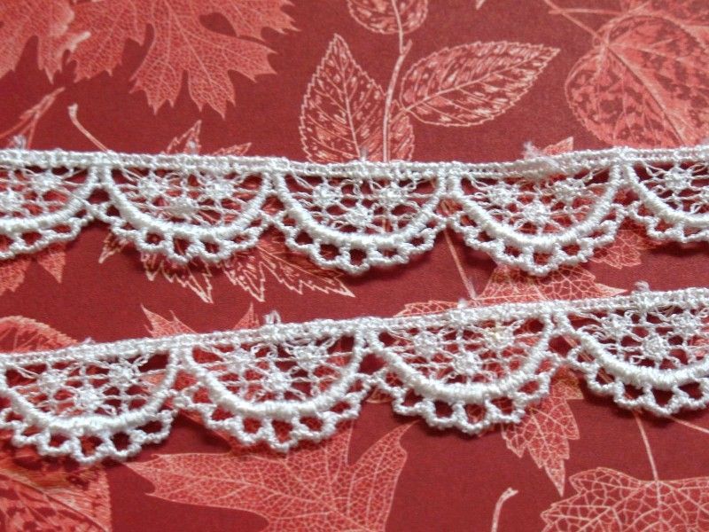   YARD ~Rayon VENISE SCALLOP LACE   WHITE~ 3/4 Ribbon Trim Craft  