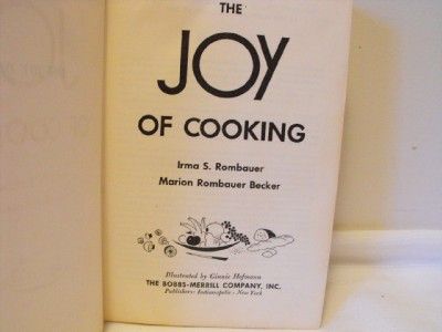 1953 Joy of Cooking Cookbook by Irma Rombouer & Becker  