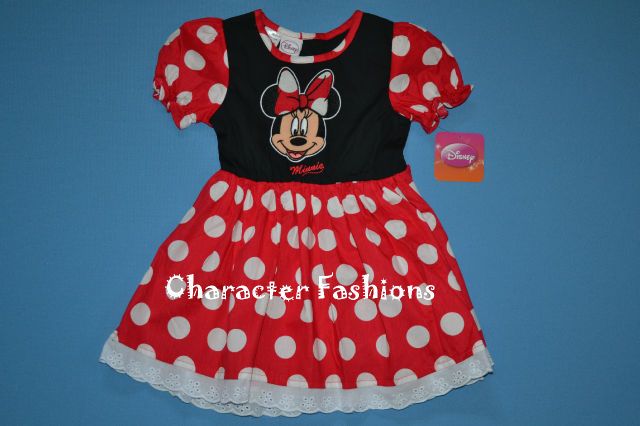 MINNIE MOUSE Dress Size 2T 3T 4T Set Outfit Girls COSTUME Shirt Skirt 