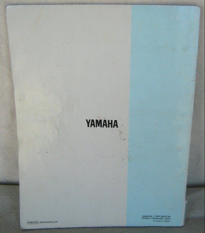 YAMAHA TG 100 TONE GENERATOR REFERENCE MANUAL  