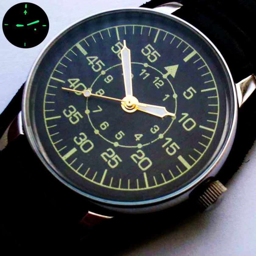 RARE LACO Zim PILOTS NAVIGATORS MILITARY WW2 WRISTWATCH Stainless 