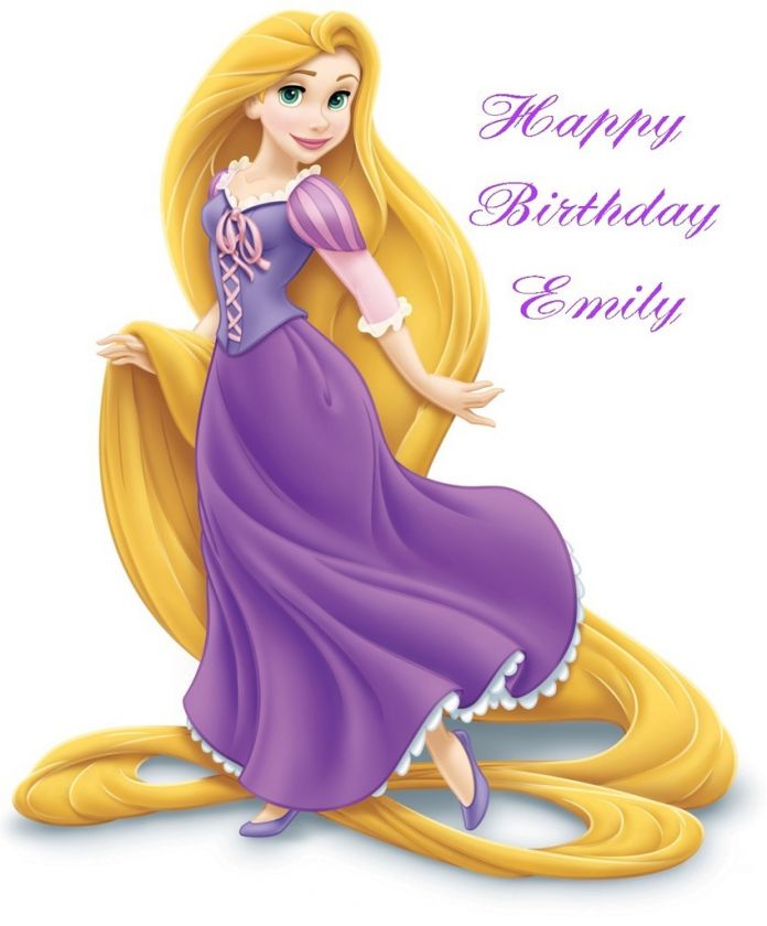 Tangled edible cake image 1/4 sheet  