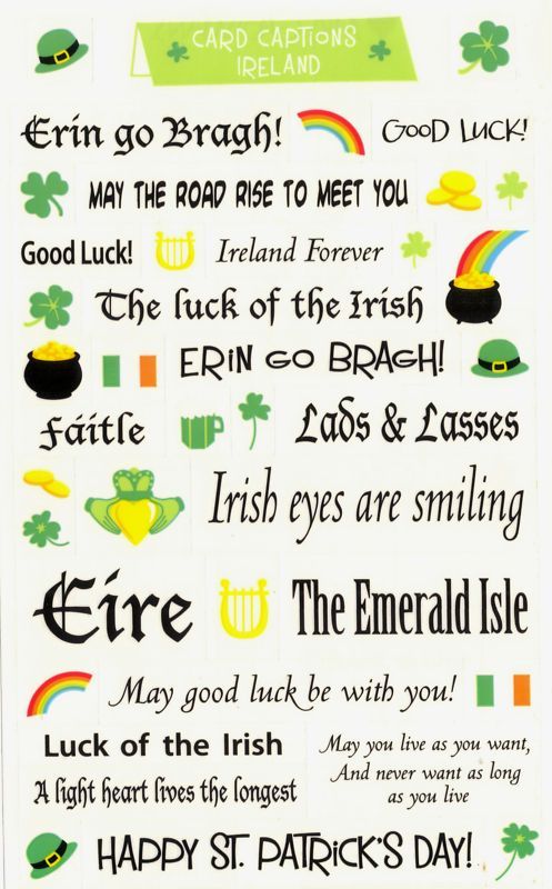 Mrs. Grossmans St Patricks Day Ireland Phrase Stickers  