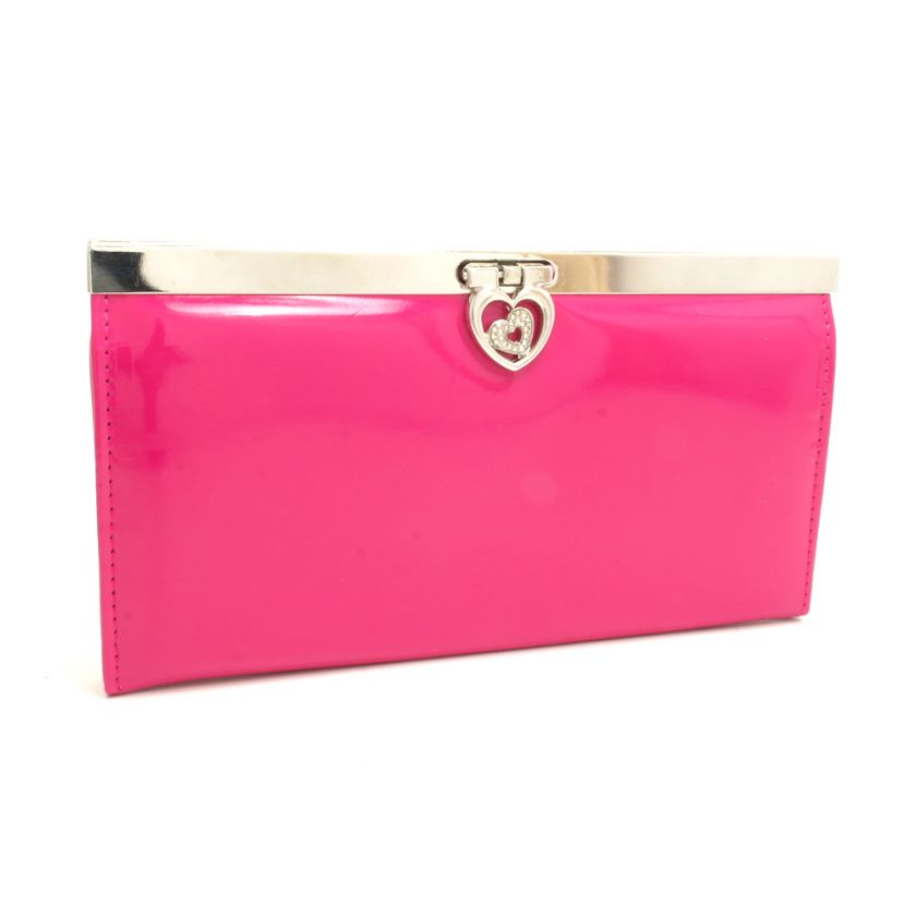 Womens clutch flat wallet leather like   