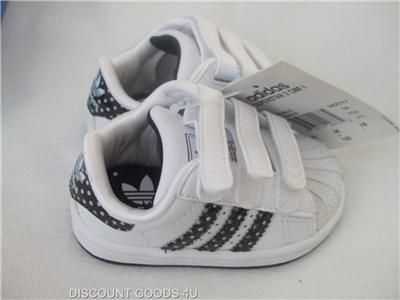 NEW ADIDAS SUPERSTAR 2 WHITE & BLACK GIRLS TENNIS SHOES SIZE 4  