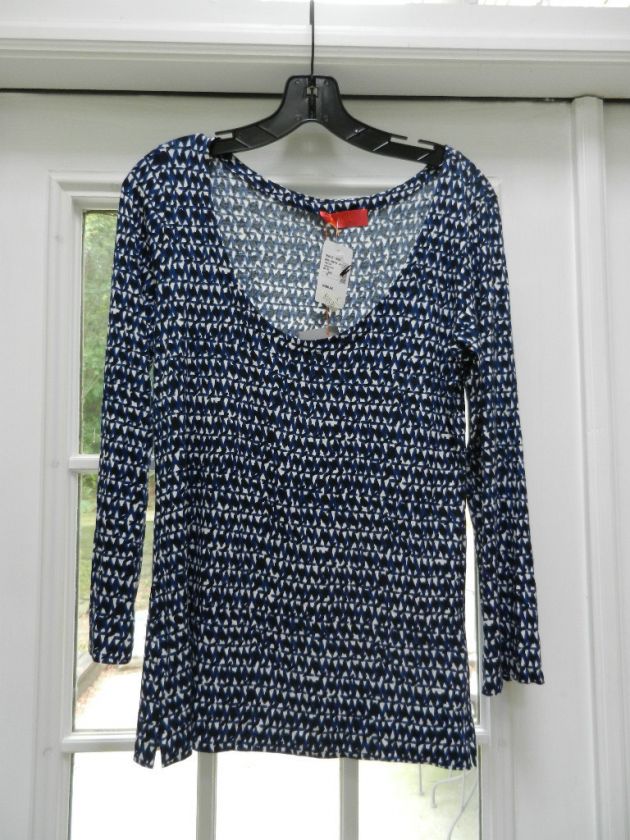 Lavia Pattern Scoopneck Top Size XL MSRP $260 405511090104  