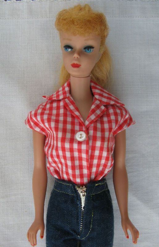 VINTAGE 1961 #5 BLONDE PONYTAIL BARBIE PICNIC SET  