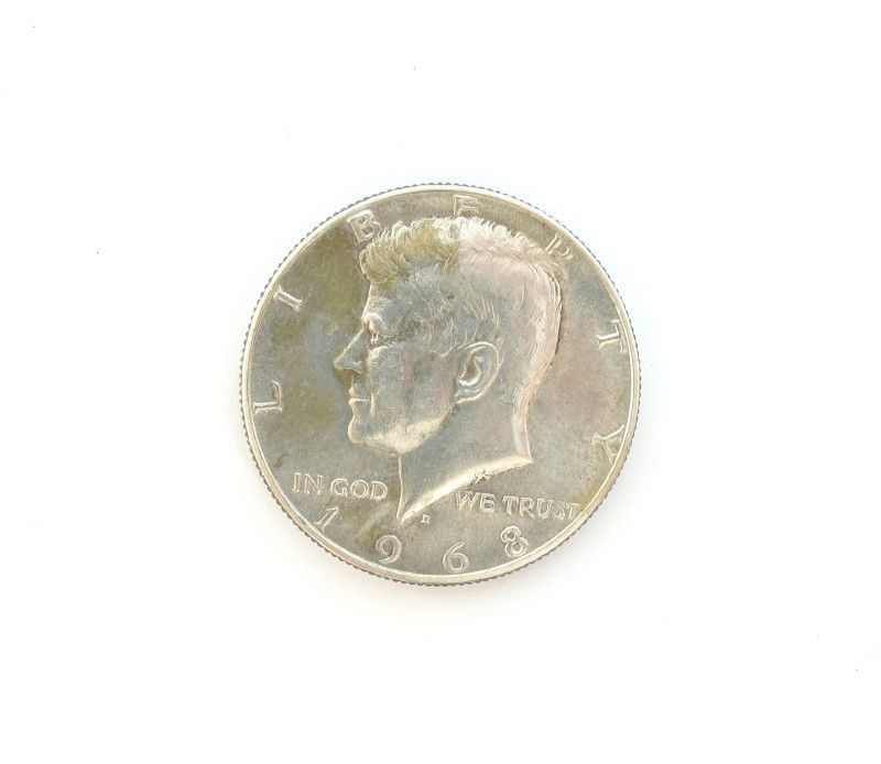 USA AMERICAN HALF DOLLAR FIFTY CENT PIECE COIN 1968 *  