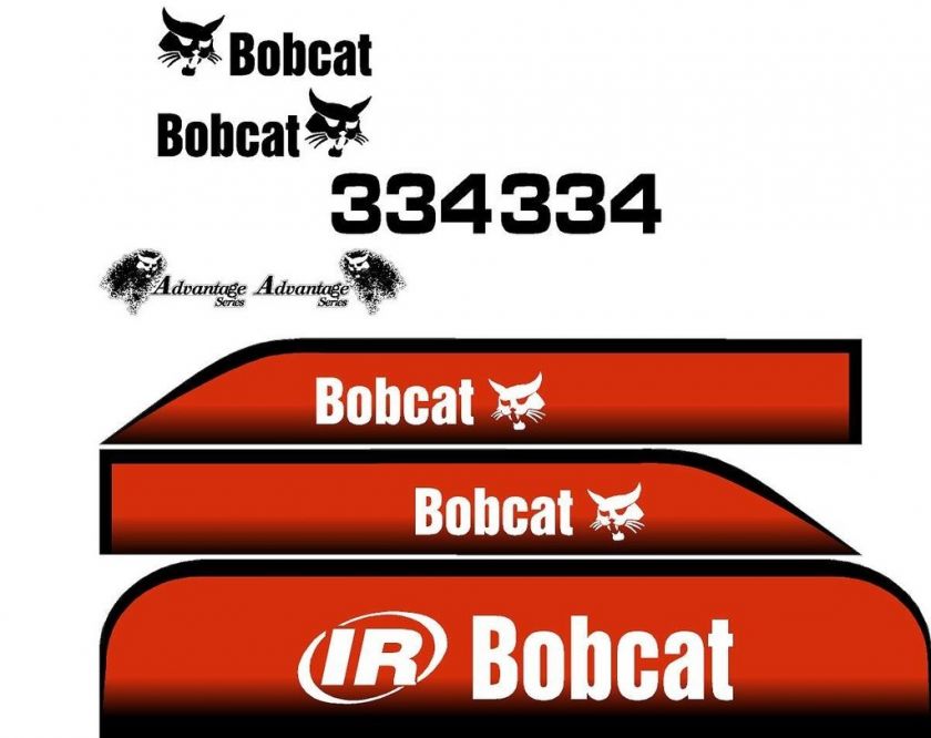  Bobcat 334 Excavator Decal Set Whole Machine Advantage Series  