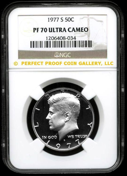 NGC PF70 UC 1977 S CLAD KENNEDY HALF PF 70  