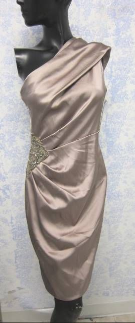 NWT $468 David Meister Stretch Taffeta Cocktail Dress   Size 6  