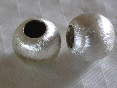 Bali Sterling silver beads~Brushed Rounds 4mm Hole~NeW  